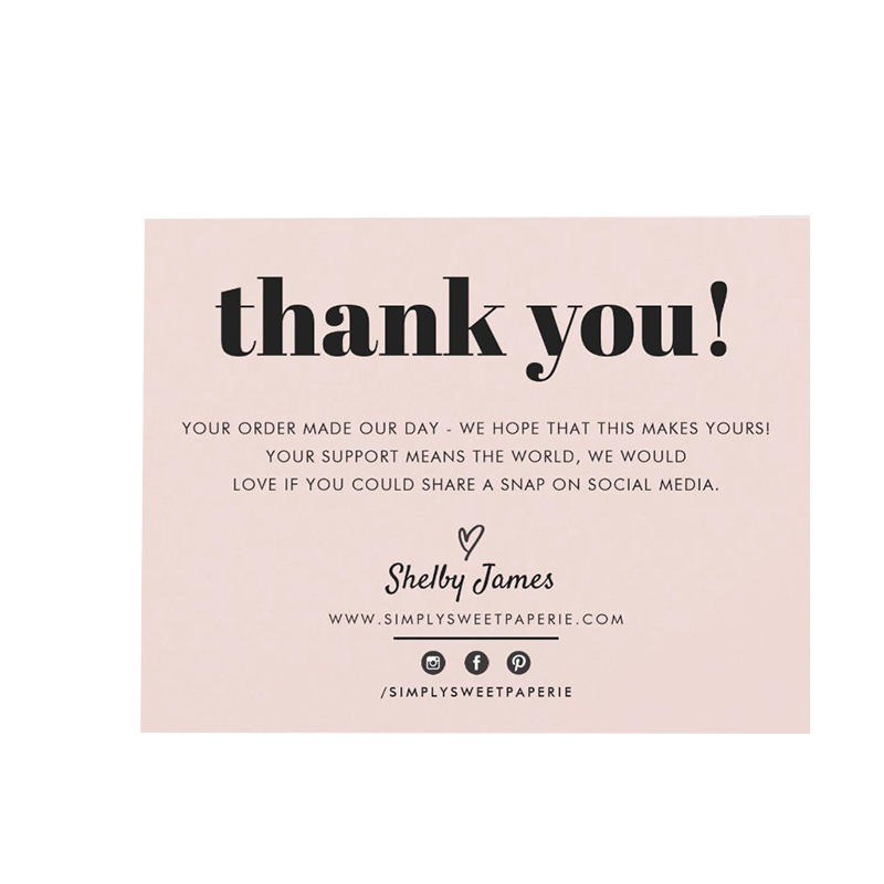 Personalized Floral Thank You Cards For Shopping