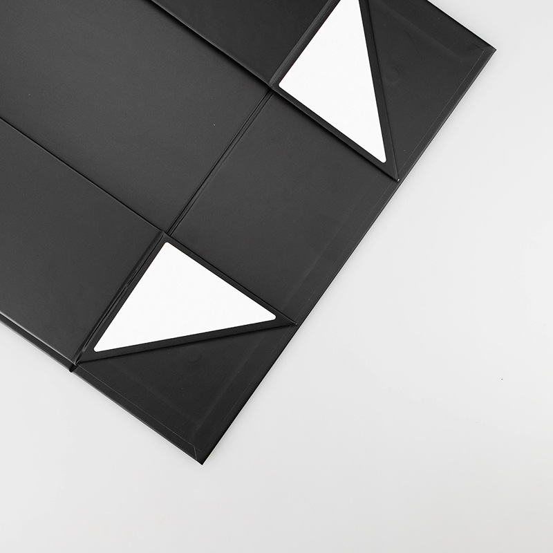 Luxury Black Magnetic Folding Gift Box Cardboard Packaging for Wedding Guest Birthday Party