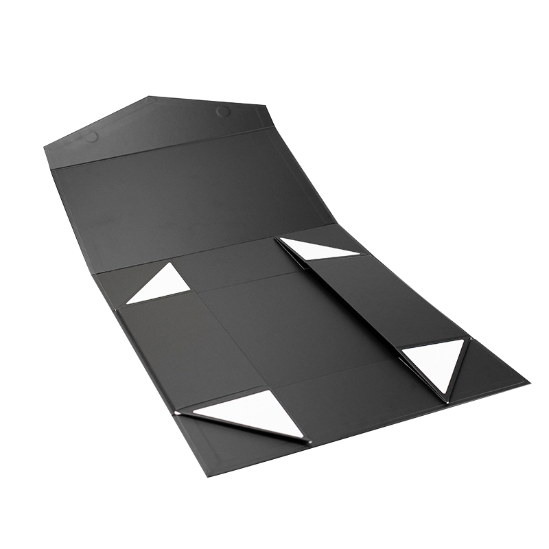 Luxury Black Magnetic Folding Gift Box Cardboard Packaging for Wedding Guest Birthday Party